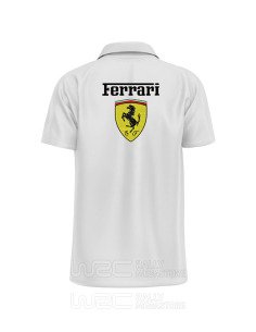 POLO FERRARI BLANC 2