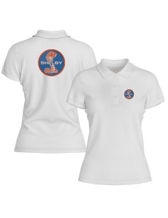 POLO WOMEN SHELBY LOGO ORANGE AND BLUE