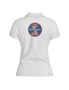 POLO WOMEN SHELBY LOGO ORANGE AND BLUE 2