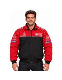 Blouson Mitsubishi Ralliart Rouge et Noir à logos brodés | WRC Rally Mega Store