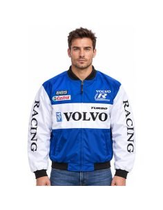 Blouson Volvo Bleu et Blanc à logos brodés | WRC Rally Mega Store