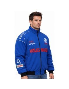 Blouson Volkswagen GTI Bleu à logos brodés | WRC Rally Mega Store