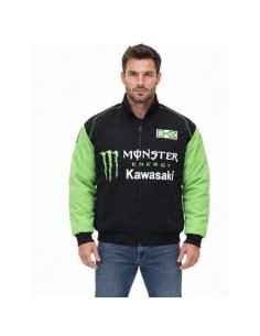 Blouson Kawasaki Monster Energy à logos brodés | WRC Rally Mega Store