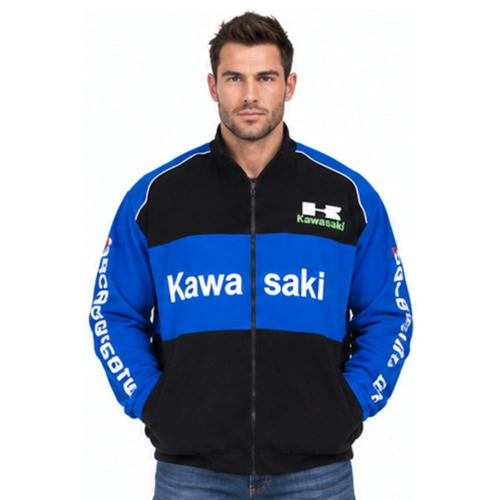 JACKET KAWASAKI BLACK AND BLUE | WRC Rally Mega Store