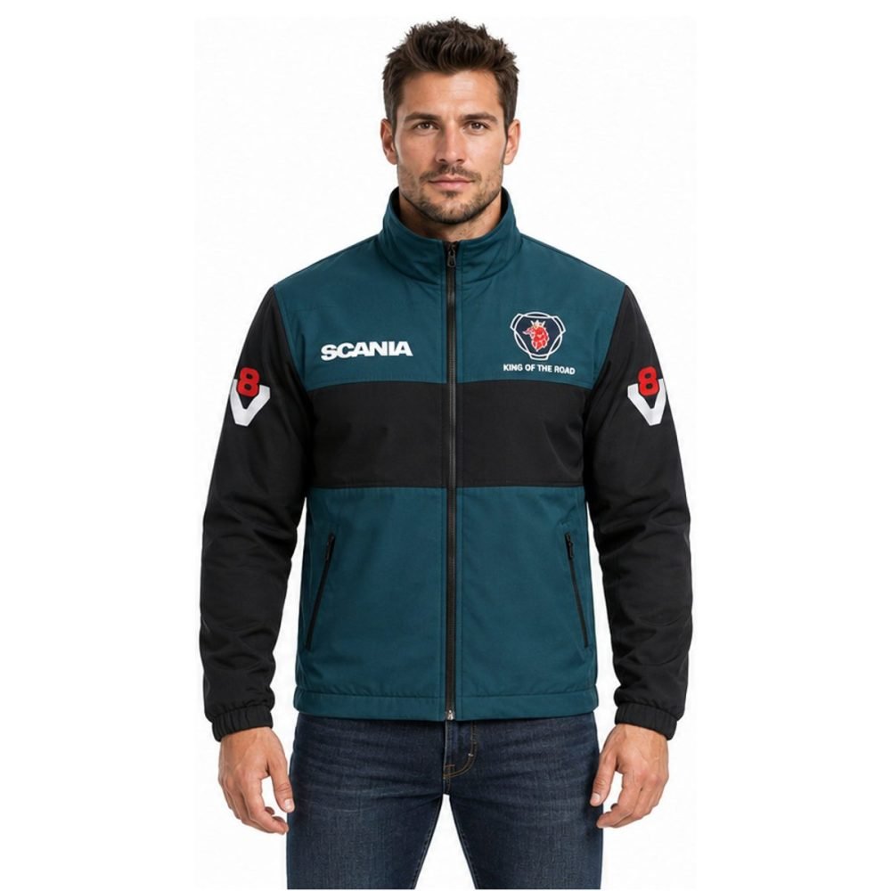 Blouson Scania V8 Vert et Noir | WRC Rally Mega Store