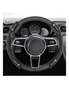 STEERING WHEEL COVER BLACK FOR CAR VOLKSWAGEN | WRC Rally Mega Store