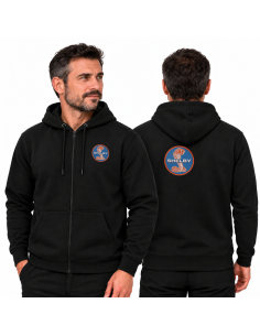 HOODIE SHELBY LOGO ORANGE AND BLUE | WRC Rally Mega Store
