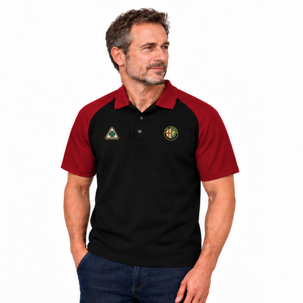 Polo Alfa Romeo Quadrifoglio à logo brodé au dos | WRC Rally Mega Store
