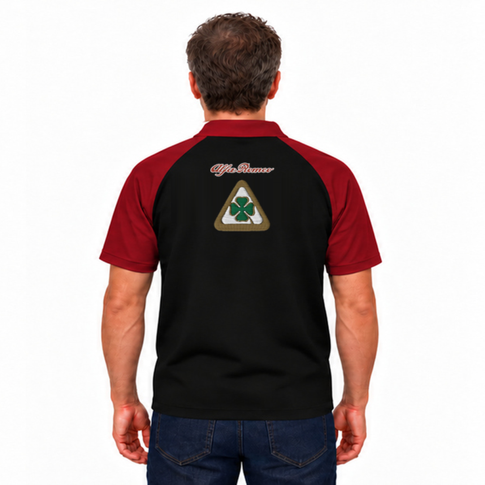 Polo Alfa Romeo Quadrifoglio à logo brodé au dos | WRC Rally Mega Store