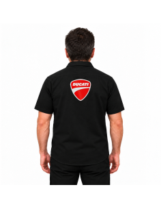 Chemise Ducati noire à logo poitrine et dos | WRC Rally Mega Store