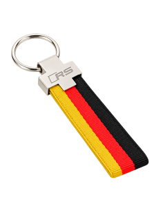 Audi RS key ring with black, red and yellow strap