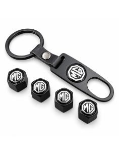 Bouchons de valve MG noirs avec outil – lot de 4