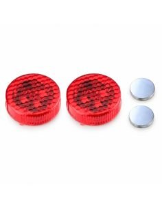 Feux LED de porte rouges sans fil – paire