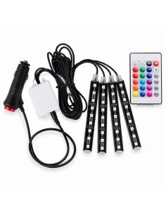 Kit LED d’ambiance avec télécommande – 4 bandes