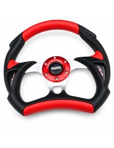 Volant MOMO sport rouge et noir – 12,5 pouces