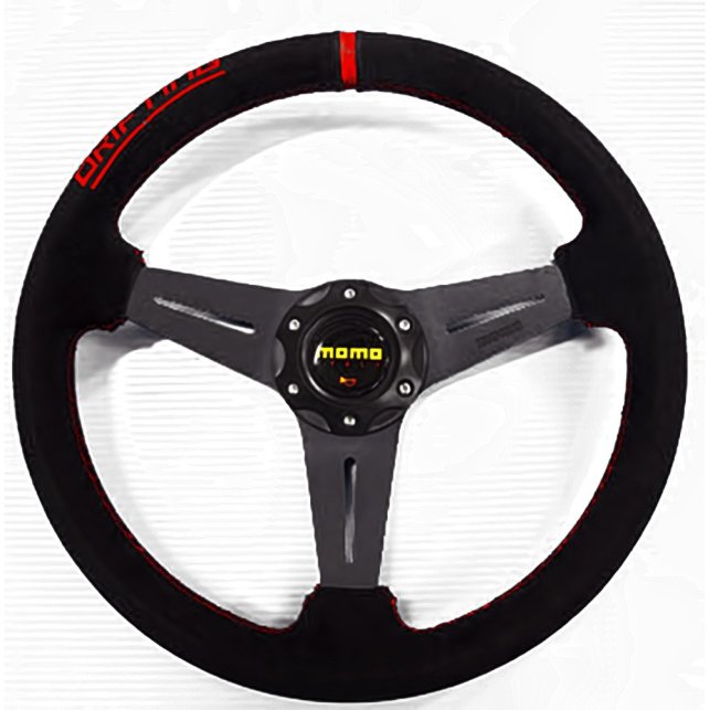 VOLANT MOMO DRIFTING NOIR ET ROUGE | WRC Rally Mega.Store