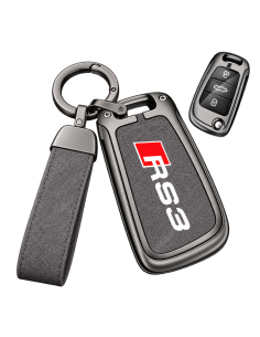 Protège-clé Audi RS3 gris avec lanière et anneau