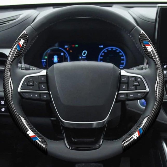 COUVRE VOLANT NOIR FIBRE DE CARBONE POUR BMW | WRC Rally Mega.Store