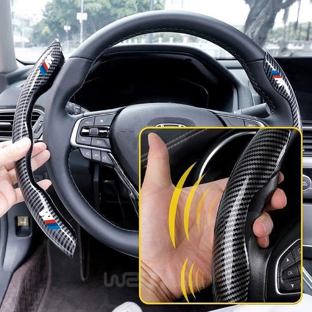 COUVRE VOLANT NOIR FIBRE DE CARBONE POUR BMW | WRC Rally Mega.Store