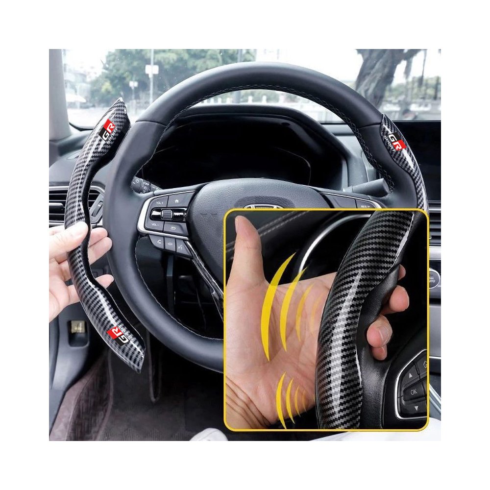COUVRE VOLANT NOIR FIBRE DE CARBONE POUR TOYOTA GR SPORT | WRC Rally Mega.Store