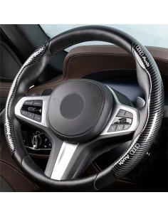 COUVRE VOLANT NOIR FIBRE DE CARBONE POUR AUDI | WRC Rally Mega.Store