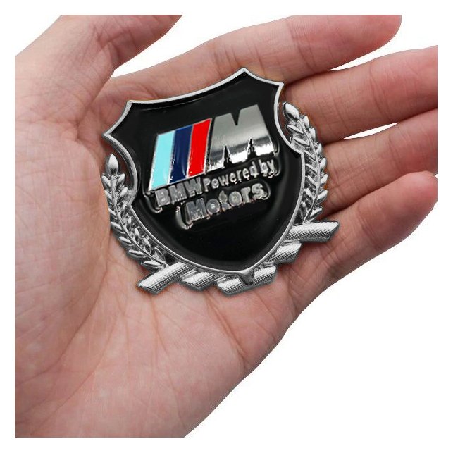 EMBLEME BOUCLIER LOGO BMW MOTORSPORT SILVER | WRC Rally Mega.Store