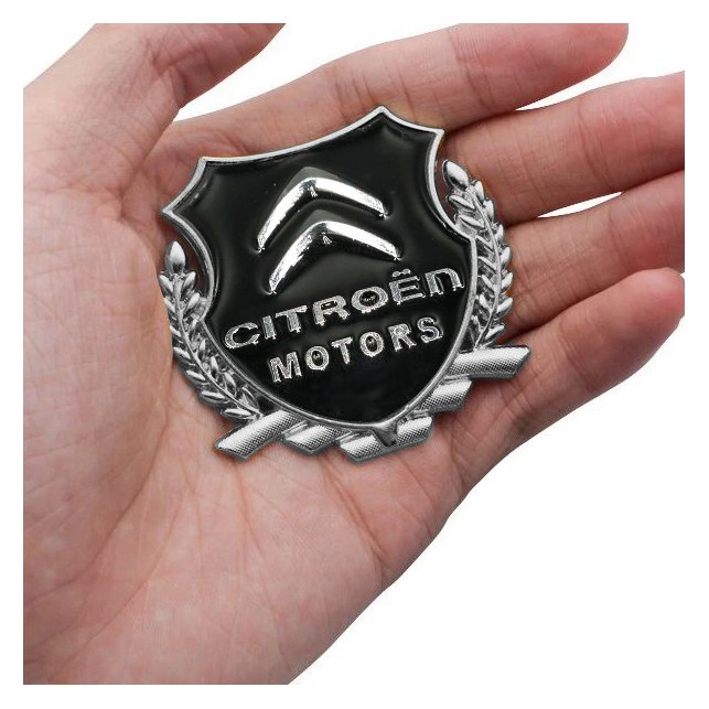 EMBLEME BOUCLIER LOGO CITROEN SILVER | WRC Rally Mega.Store