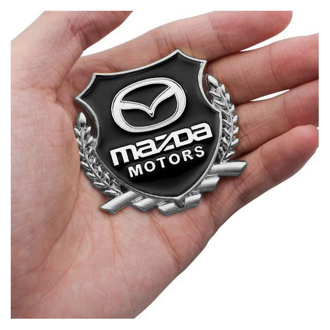 EMBLEME BOUCLIER LOGO MAZDA SILVER | WRC Rally Mega.Store