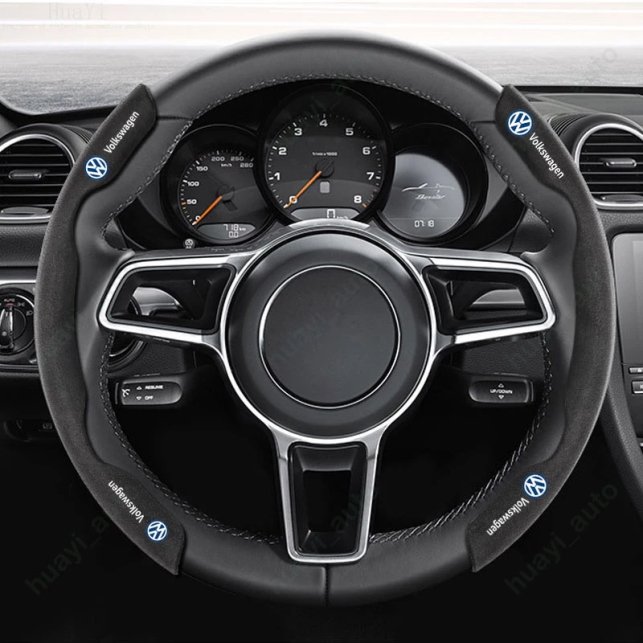 COUVRE VOLANT NOIR POUR VOITURE VOLKSWAGEN | WRC Rally Mega.Store