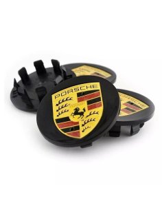 CACHE MOYEU PORSCHE NOIR 76MM | WRC Rally Mega.Store