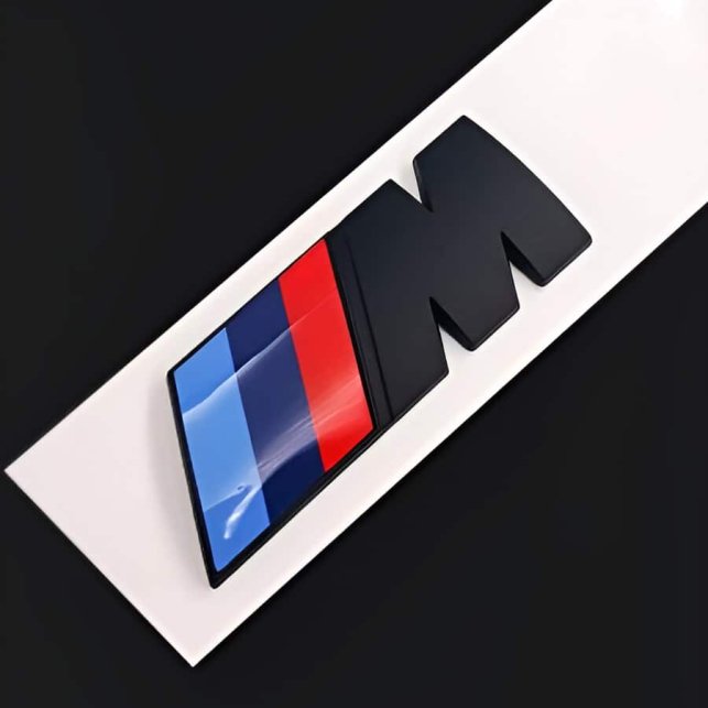 EMBLEME LOGO AUTOCOLLANT BMW M NOIR MAT | WRC Rally Mega.Store