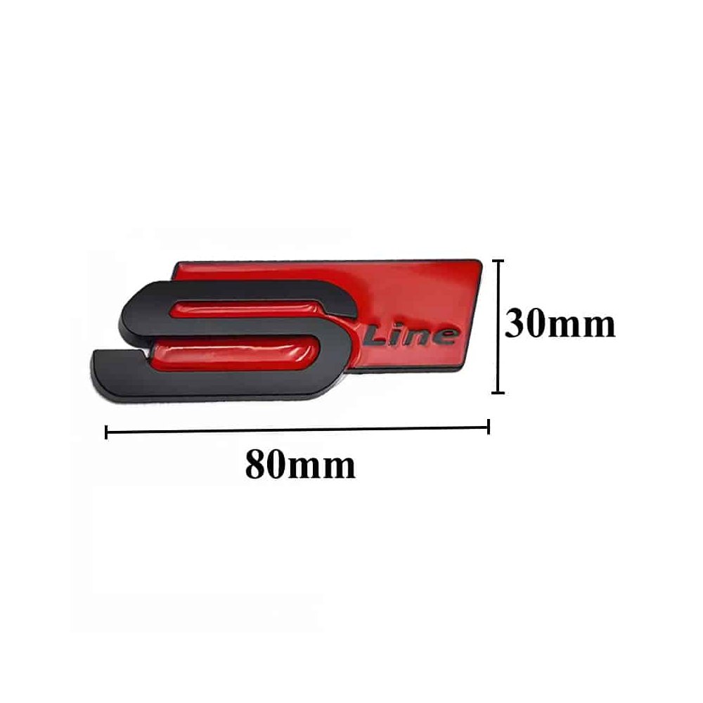 EMBLEME LOGO AUTOCOLLANT AUDI S LINE NOIR | WRC Rally Mega.Store