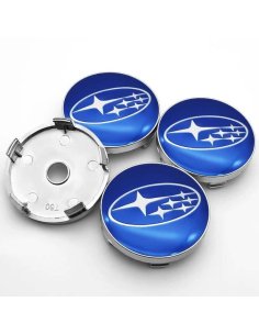 CACHE MOYEU SUBARU 60MM BLEU | WRC Rally Mega.Store